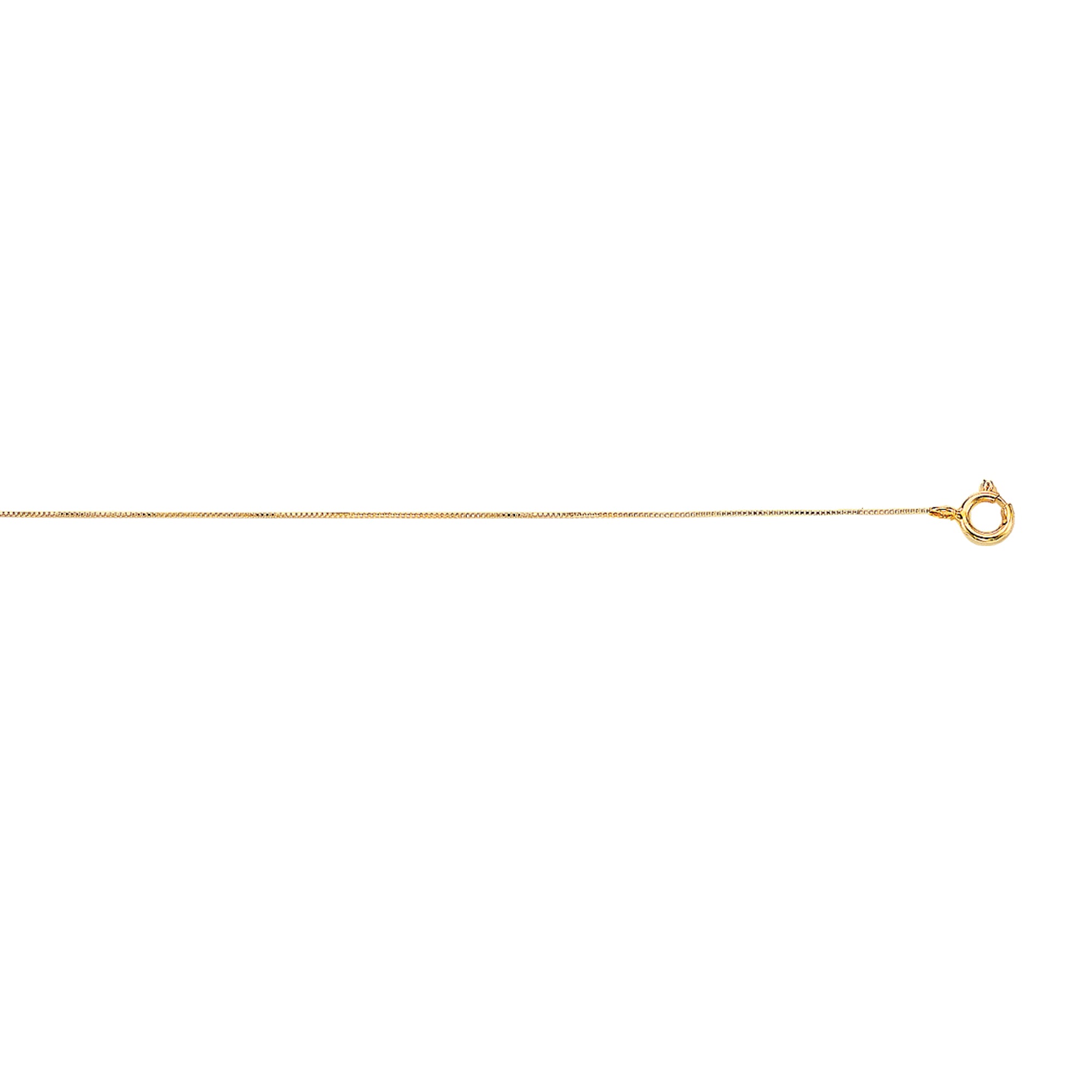 10K Yellow Gold .45mm ClassicBox 20" Chain with Spring Ring