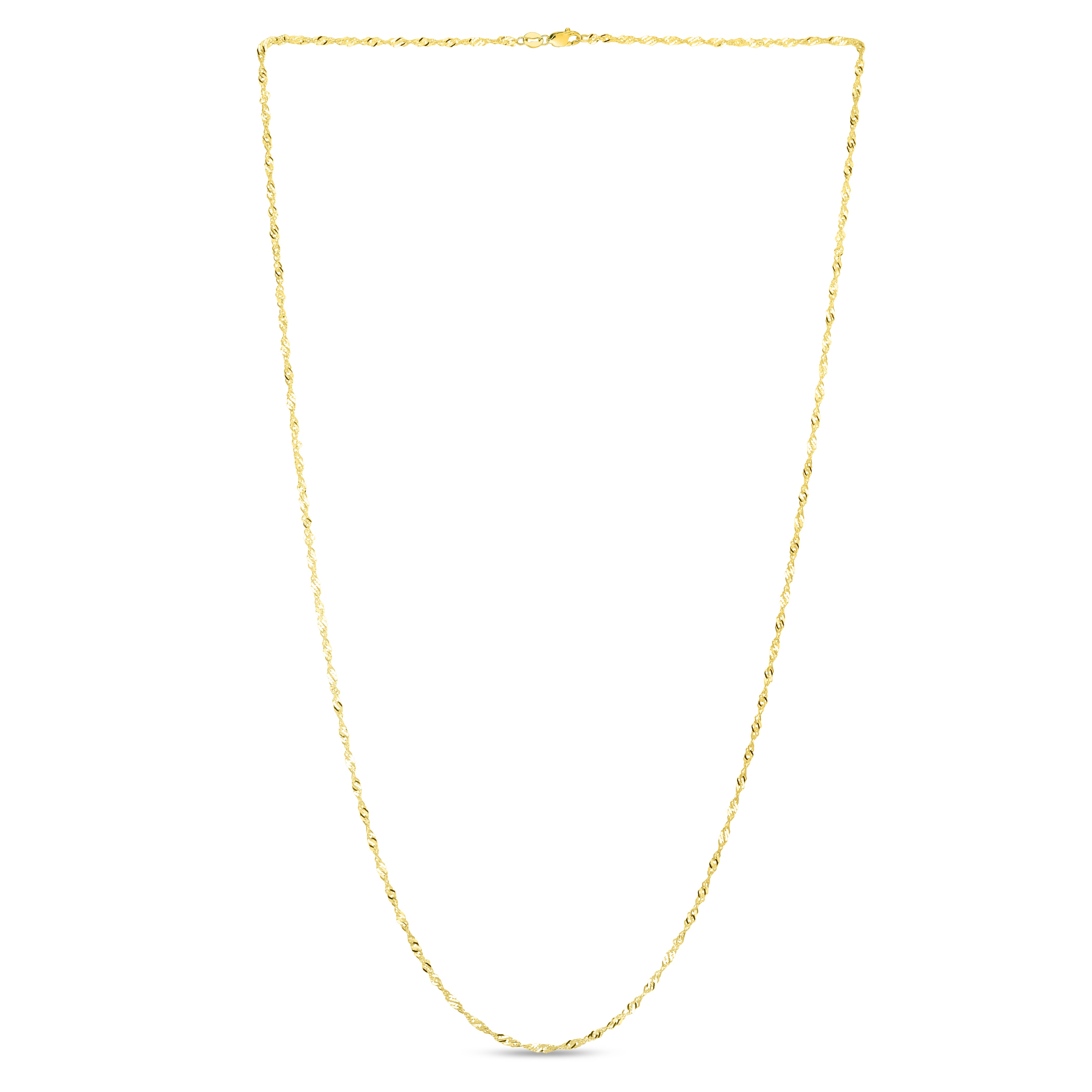 10K Yellow Gold 1.8mm Singapore 20" Chain with Lobster Lock