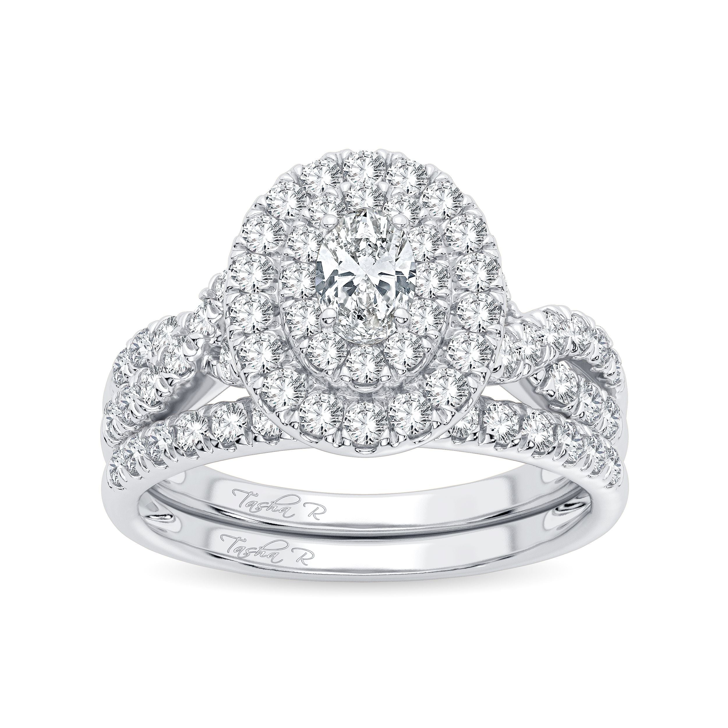 14K White Gold Beautiful 1.00Ct Diamond Bridal Ring