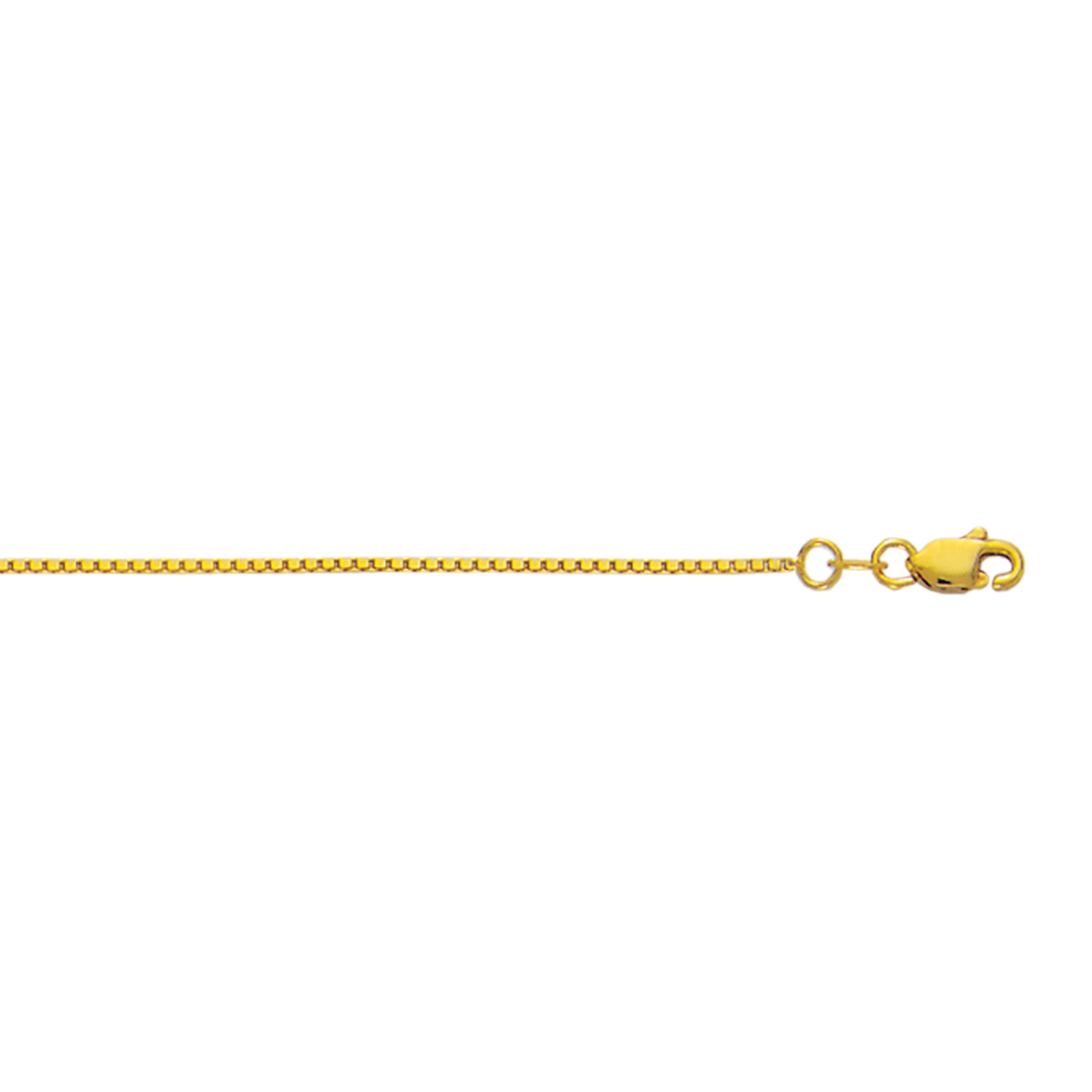 10K Yellow Gold 0.94mm Classic Box 30" Chain with Lobster Lock