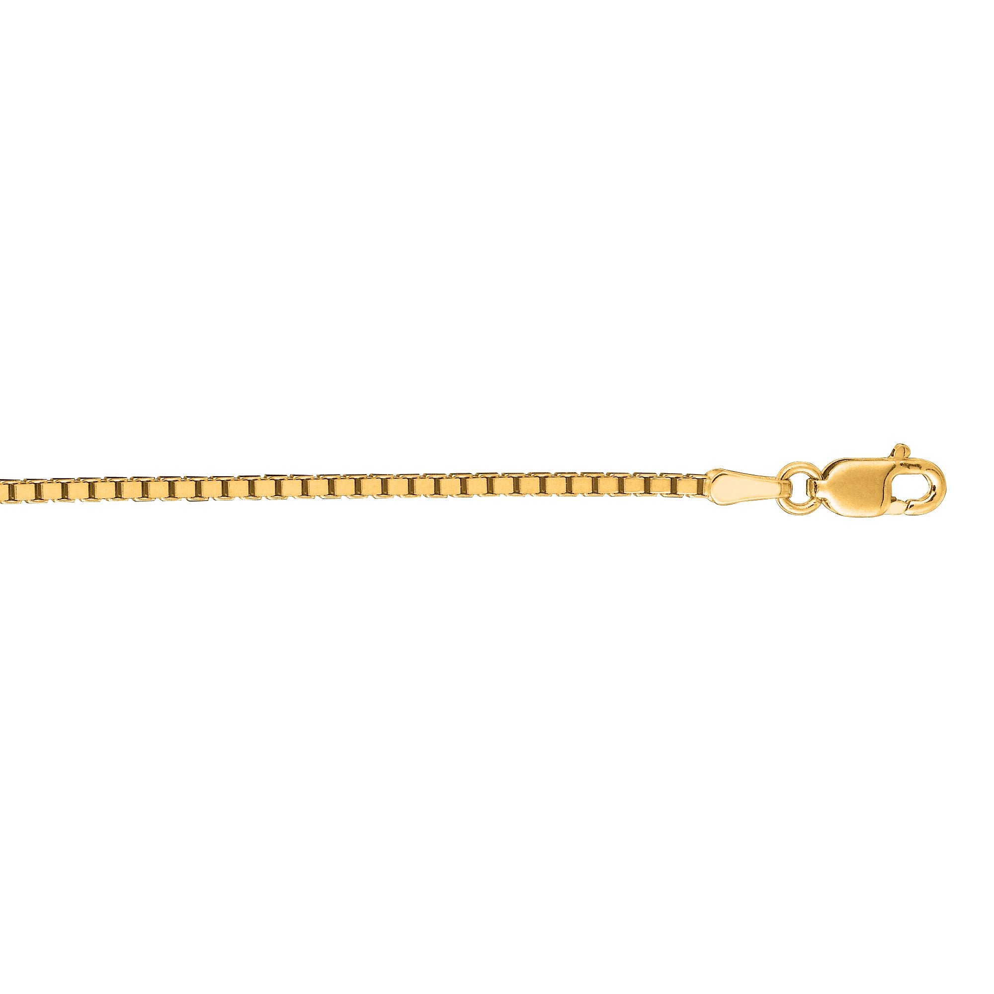 10K Yellow Gold 1.4mm Classic Box 24" Chain with Lobster Lock