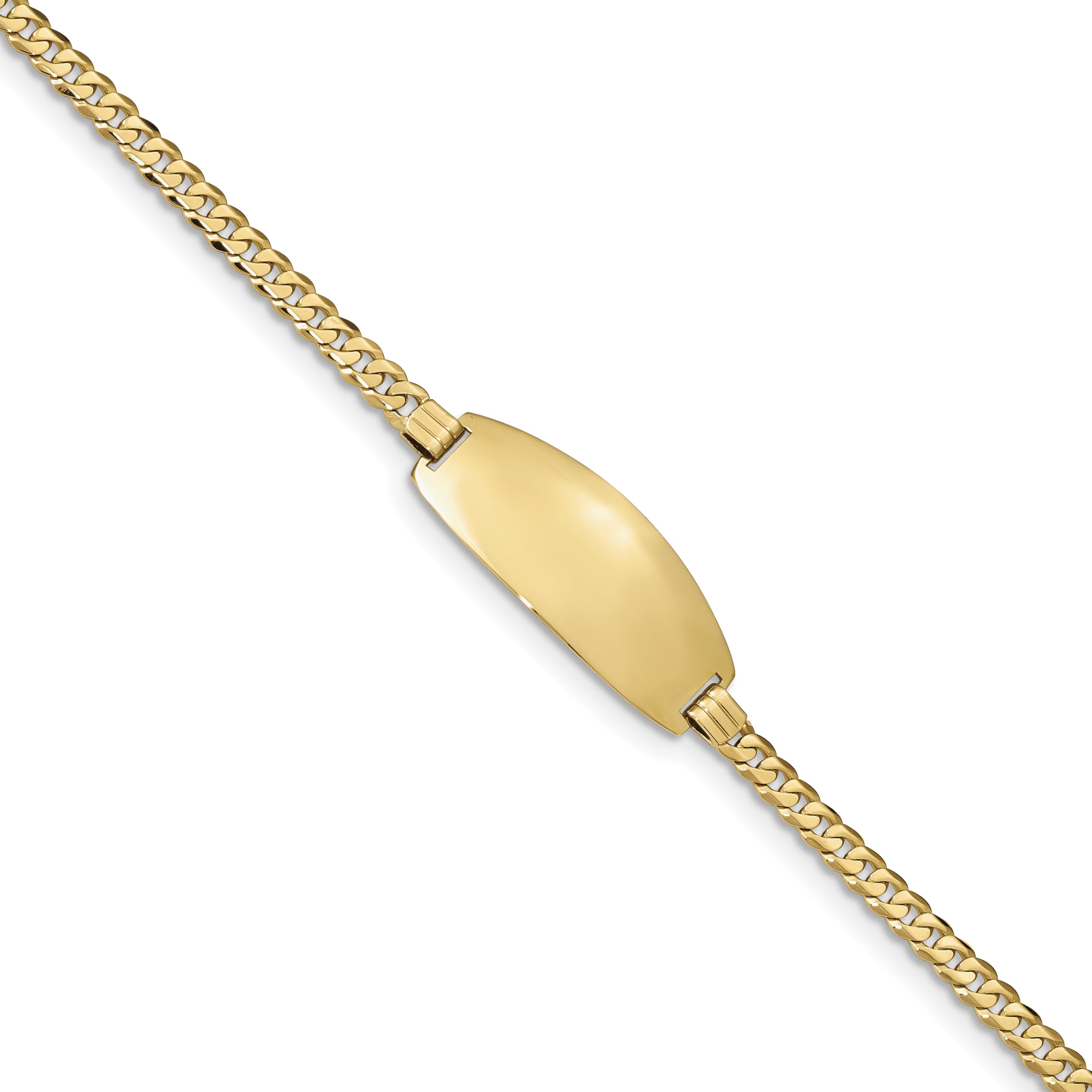 14Ky Oval Curb Id Bracelet