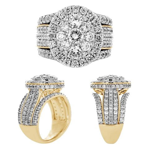 14K Yellow 4.11-4.24Ct D-Ladies Rings