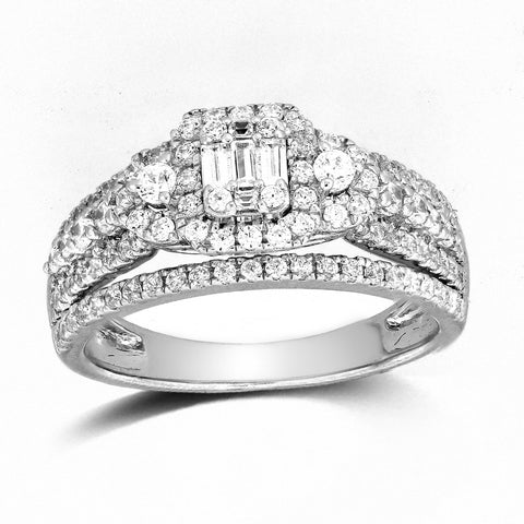 14K White 0.92- 0.95Ct D-Ladies Rings