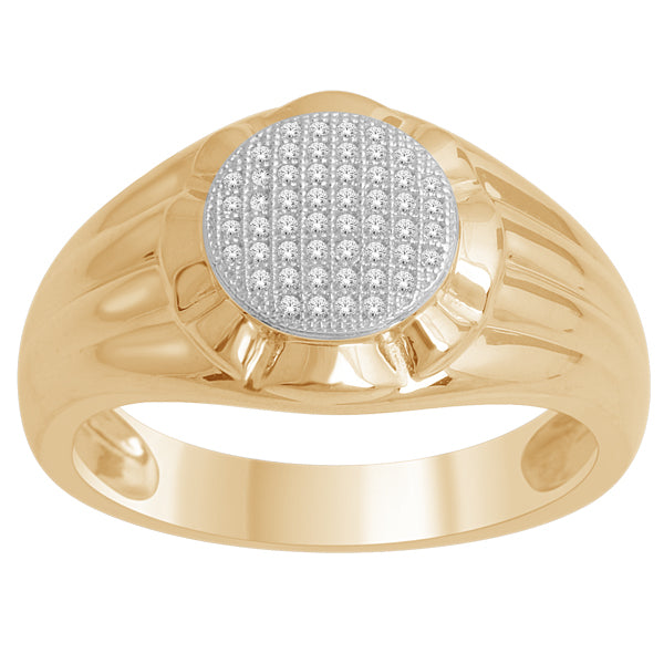10K Yellow 0.16Ct D-Mens Rings