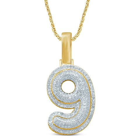 10K Yellow 0.35-0.40Ct D-Bubble Initial 9