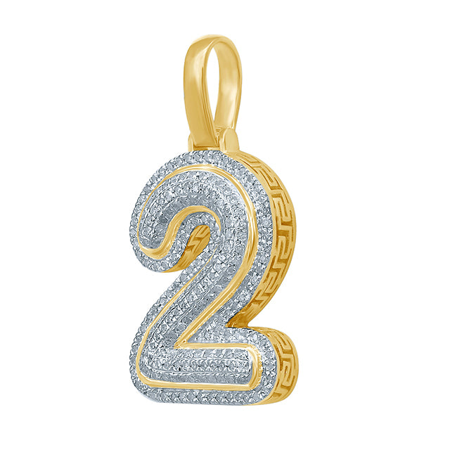 10K Yellow 0.34 -0.39Ct D-Bubble Initial No.2