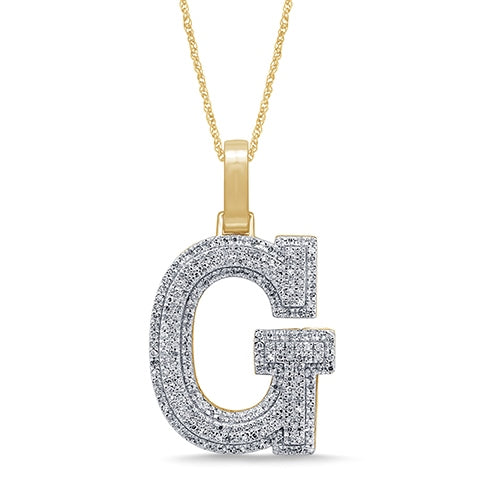 10K Yellow 0.42-0.49Ct D-Micropave Initial G