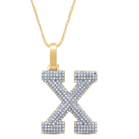 10K Yellow 0.45-0.48Ct D-Micropave Initiall X