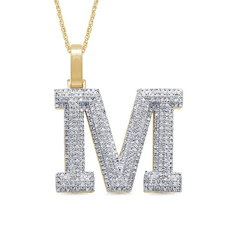 10K Yellow 0.72-0.81Ct D-Micropave Initial M