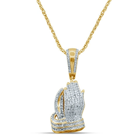 10K Yellow 0.38-0.41Ct D-Praying Hand