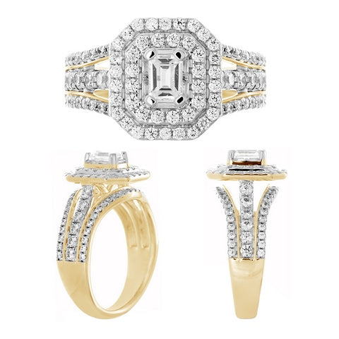 14K Yellow 1.42-.50Ct D-Ladies Rings