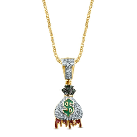 10K Yellow 0.19-0.21Ct D-Money Bags Drip