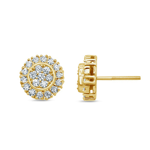 10K Yellow 0.72-0.80Ct D-Dark Earrings