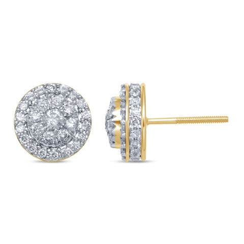 10K Yellow 0.98-1.06Ct D-Dark Earrings