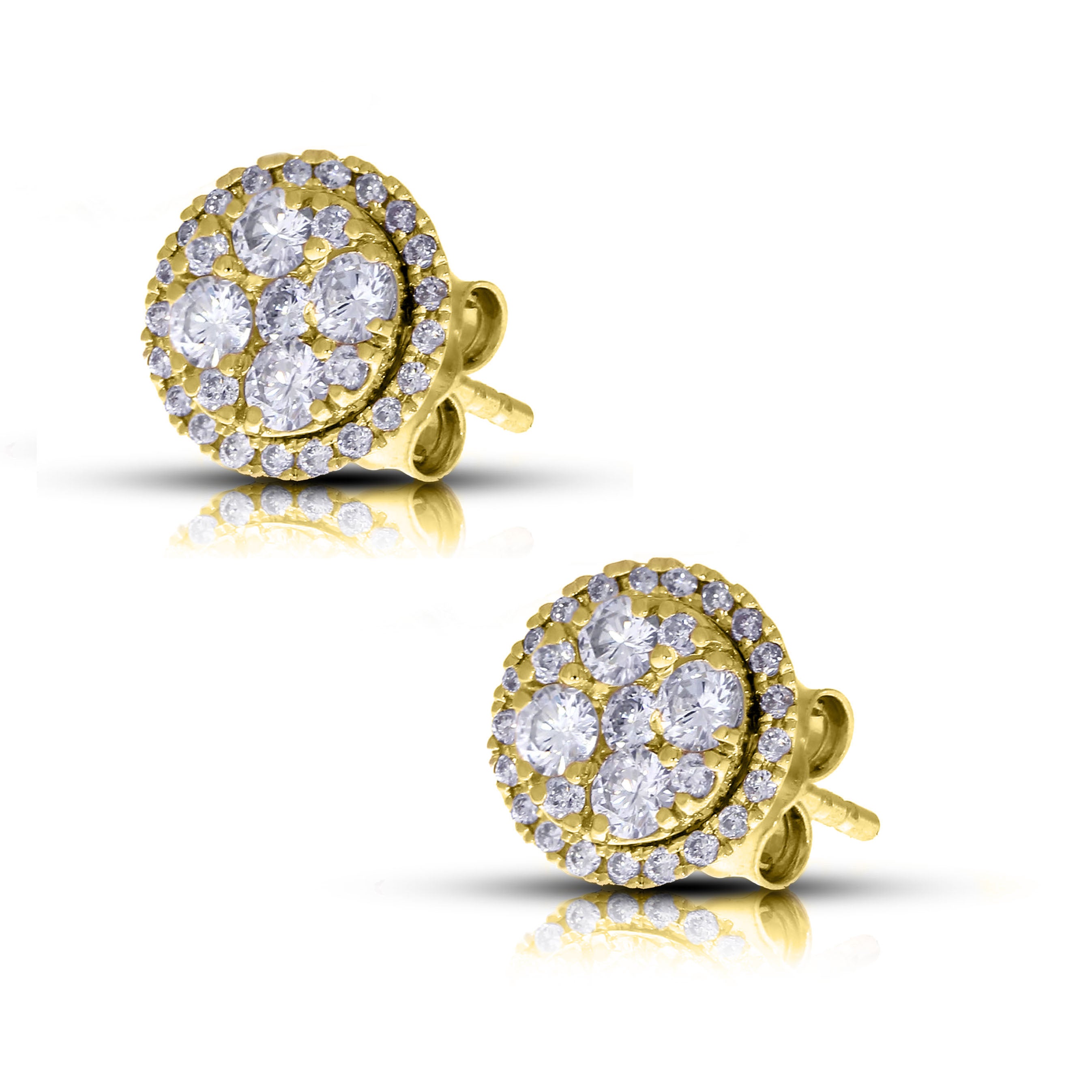 14K Yellow 0.66-0.73Ct D-Earring