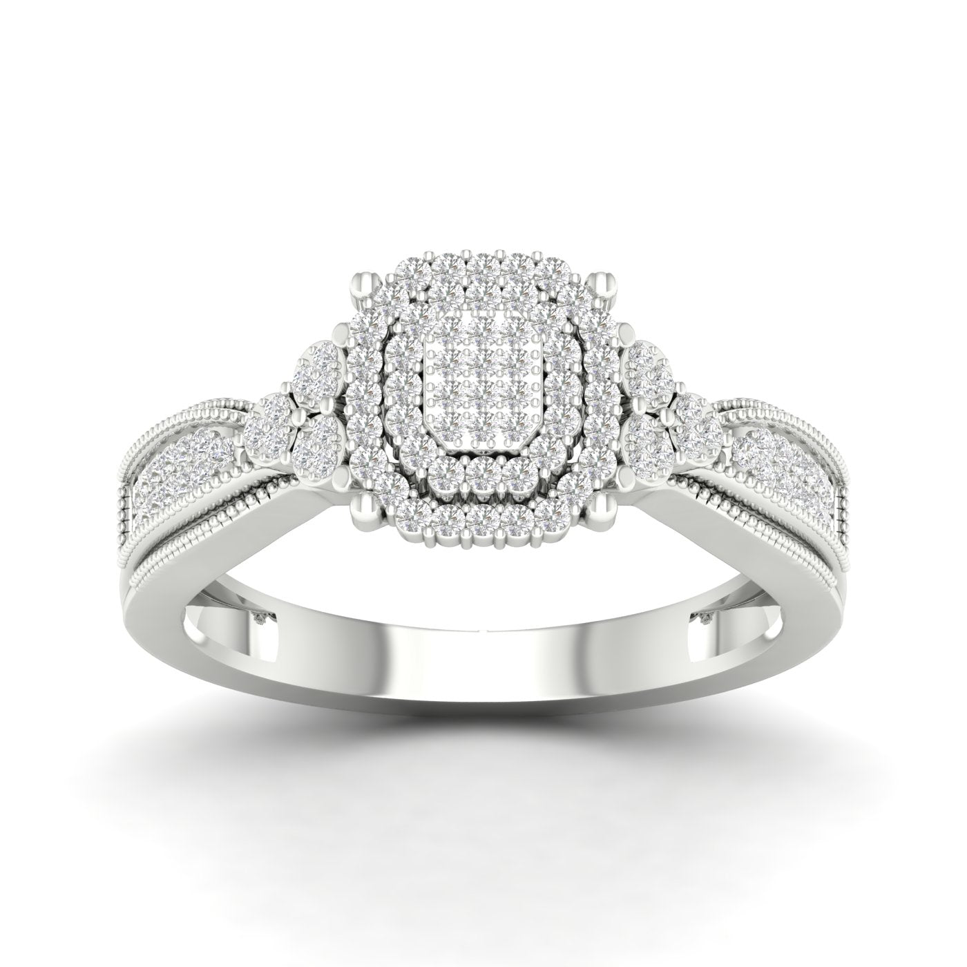 10K White 0.25Ct D-Ladies Rings