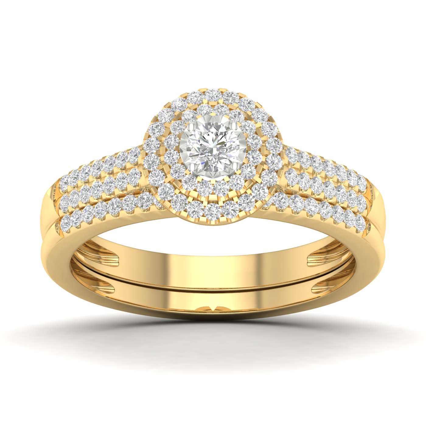 10K Yellow 0.33Ct D-Ladies Rings