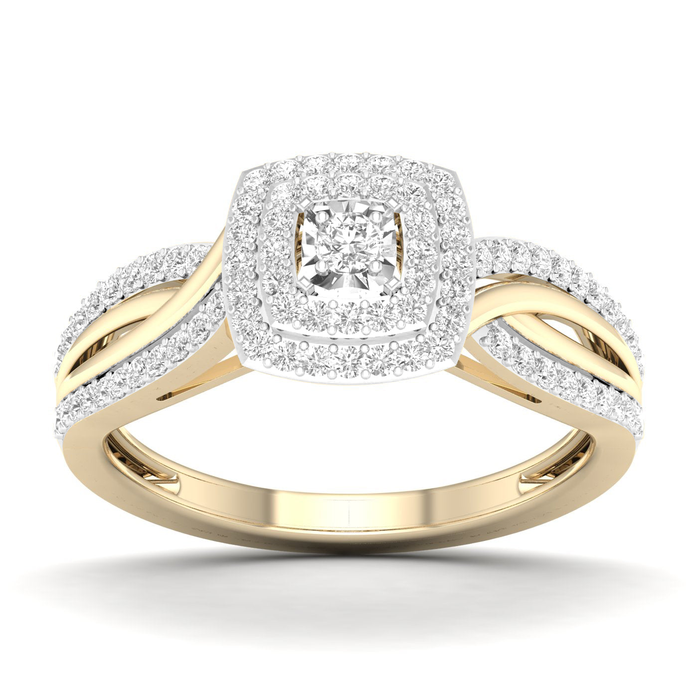 10K Yellow 0.33Ct D-Ladies Rings
