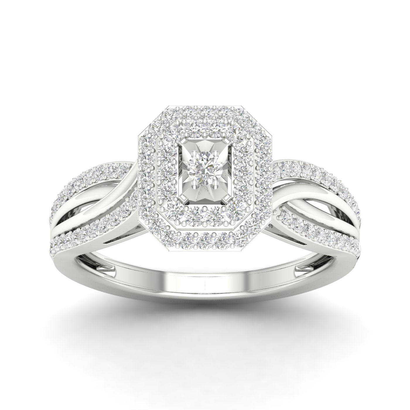 10K White 0.40Ct D-Ladies Rings