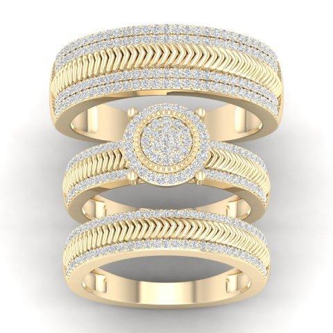 10K Yellow 0.75Ct D-Ladies Rings