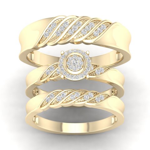 10K Yellow 0.15Ct D-Ladies Rings