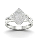10K White 0.25Ct D-Ladies Rings