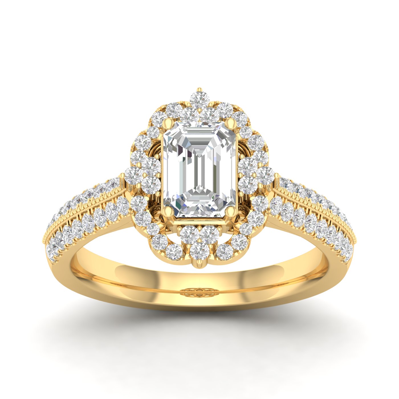 14K Yellow 0.88Ct D-Ladies Rings