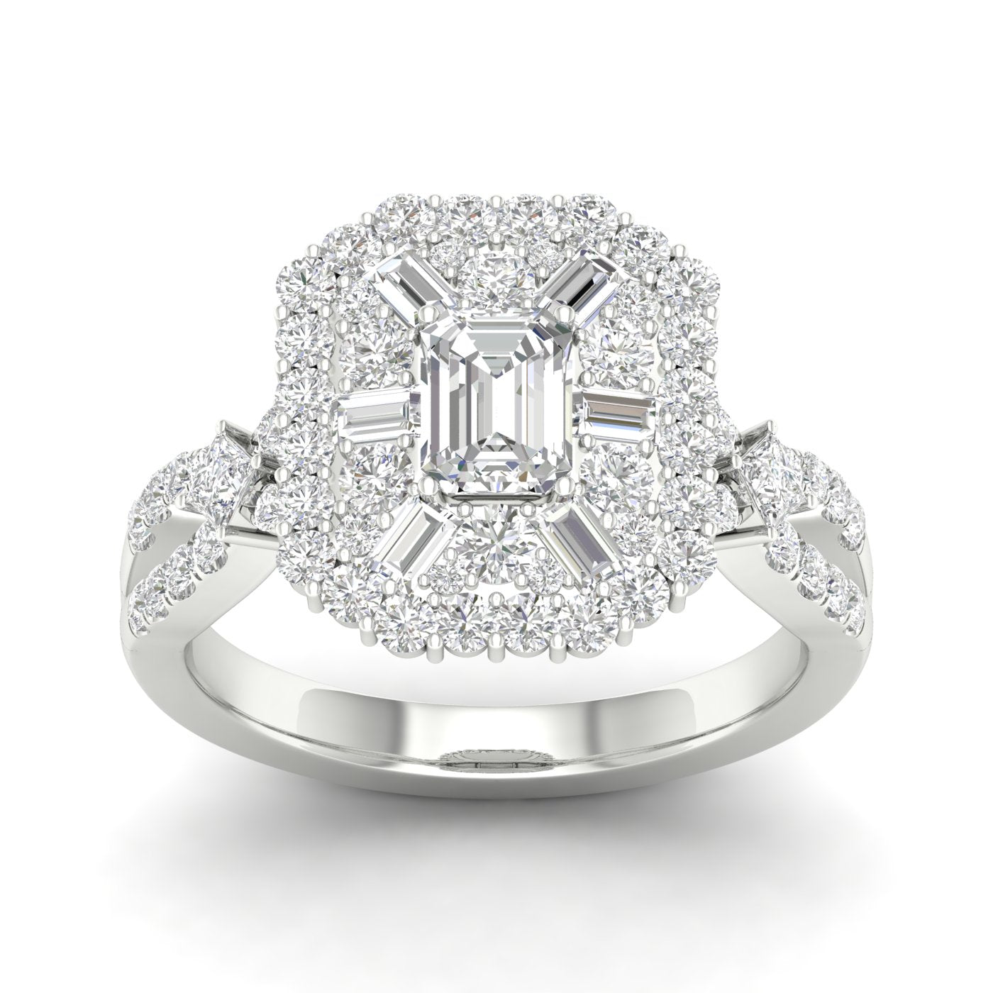 14K White 1.25Ct D-Ladies Rings