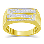 10K Yellow 0.29Ct D-Mens Micropave Ring