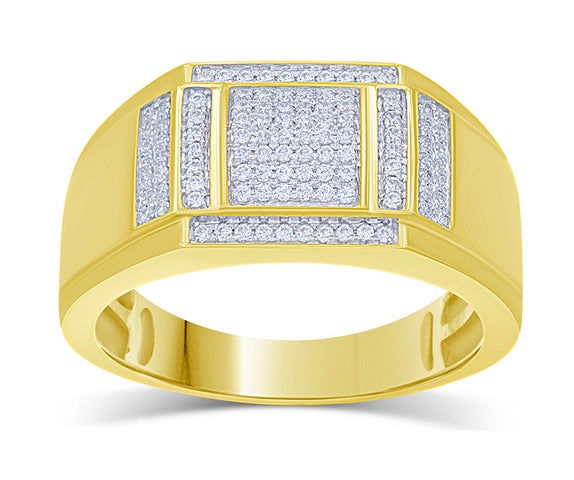 10K Yellow 0.30-0.32Ct D-Mens Micropave Ring