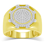 10K Yellow 0.33- 0.36Ct D-Mens Micropave Ring