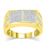 10K Yellow 0.48- 0.54Ct D-Mens Micropave Ring