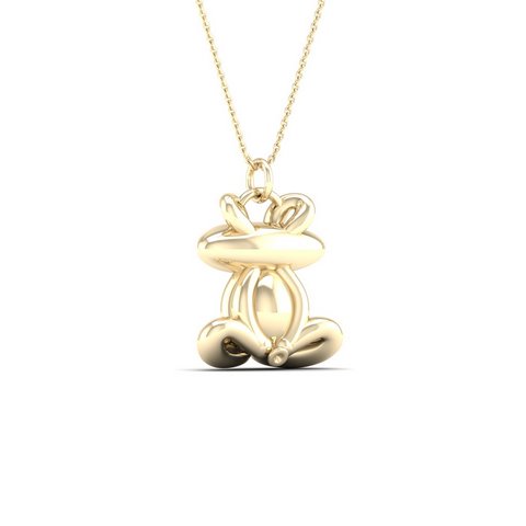 10K Yellow 0.06Ct D-Frog Charm