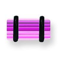 Acrylic Uv Sensitive Layered Plug W 2 Black O-Rings 0G (8.2Mm) 1/2 (13M