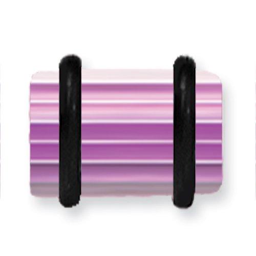 Acrylic Uv Sensitive Layered Plug W 2 Black O-Rings 0G (8.2Mm) 1/2 (13M