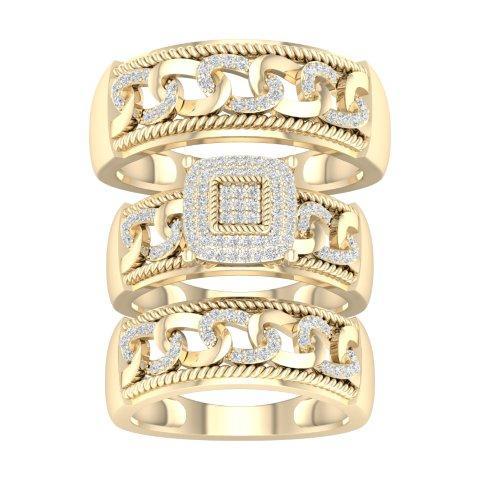 10K Yellow 0.40Ct D-Ladies Rings