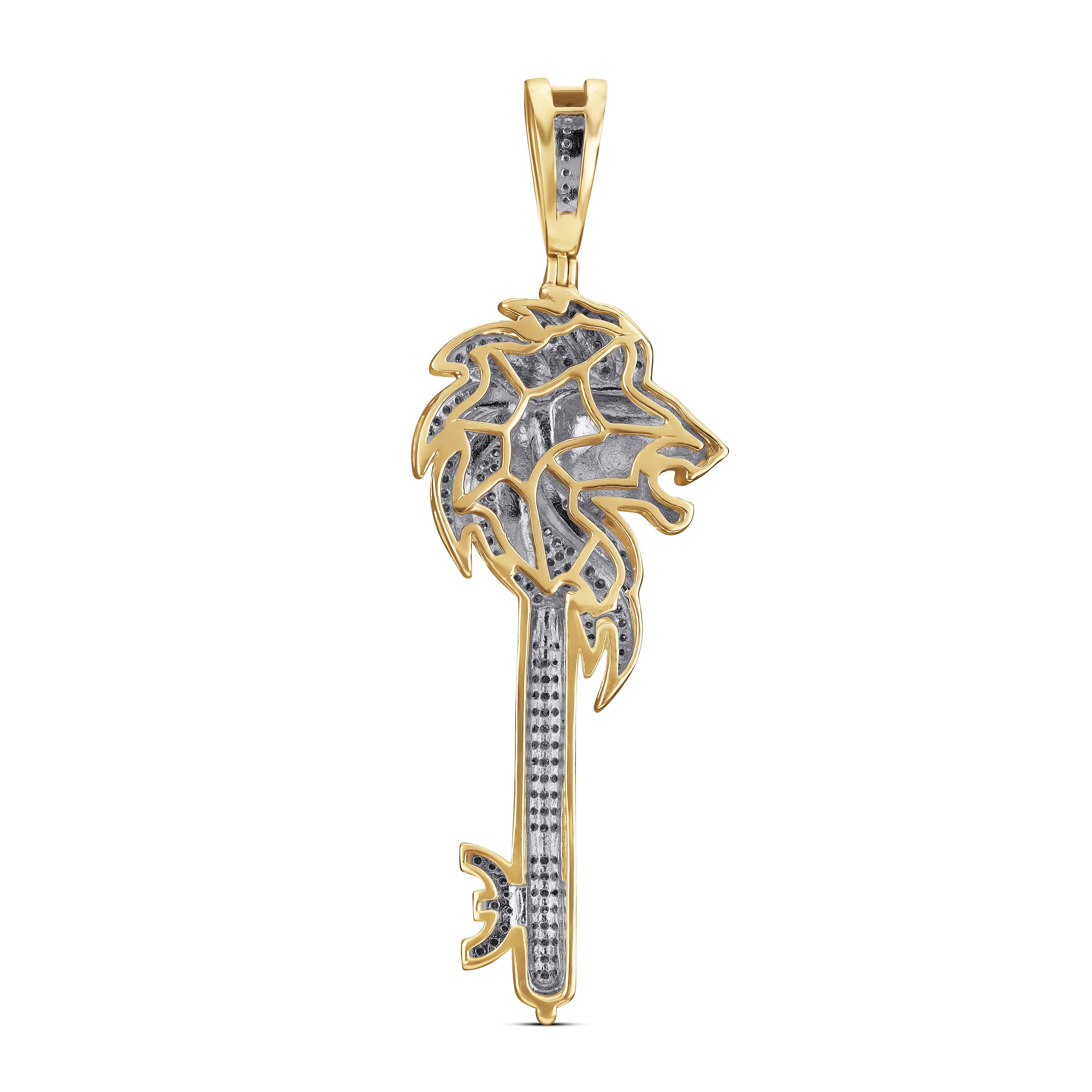 10K Yellow 0.50Ct D-Lion Head Key