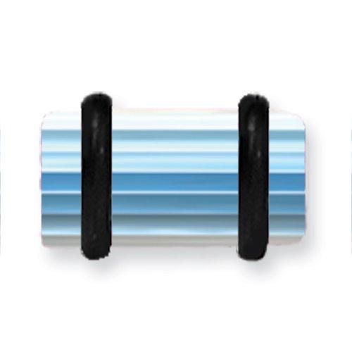 Acrylic Uv Sensitive Layered Plug W 2 Black O-Rings 2G (6.5Mm) 1/2 (13M