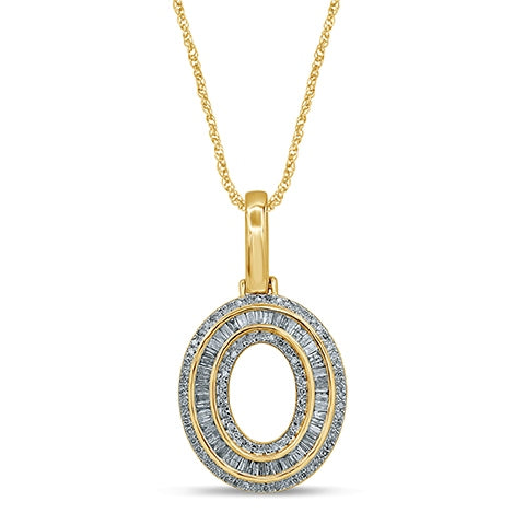 10K Yellow 0.48- 0.54Ct D-Baguette Initial O