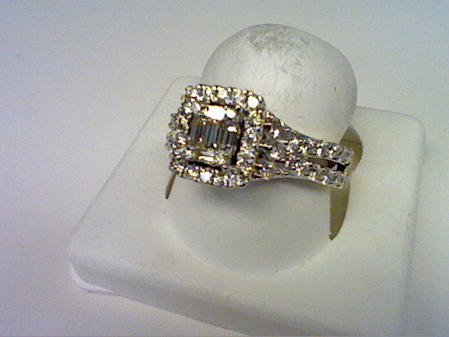 14K Yellow 1.06 Ct D-Ladies Rings