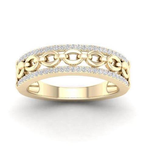 14K Yellow 0.15Ct D-Ladies Bands