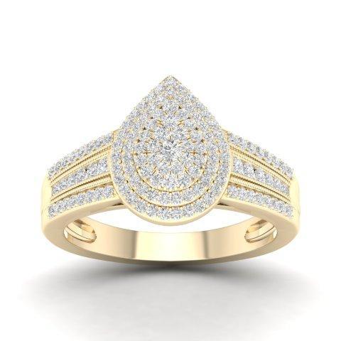 10K Yellow 0.50Ct D-Ladies Rings