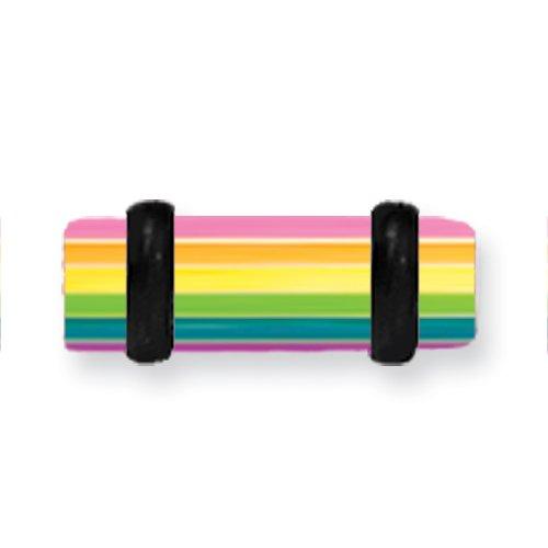 Acrylic Uv Sensitive Layered Plug W 2 Black O-Rings 6G (4.1Mm) 1/2 (13M