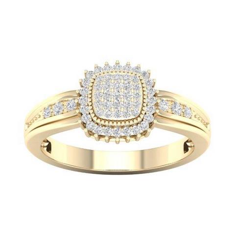 10K Yellow 0.15Ct D-Ladies Rings