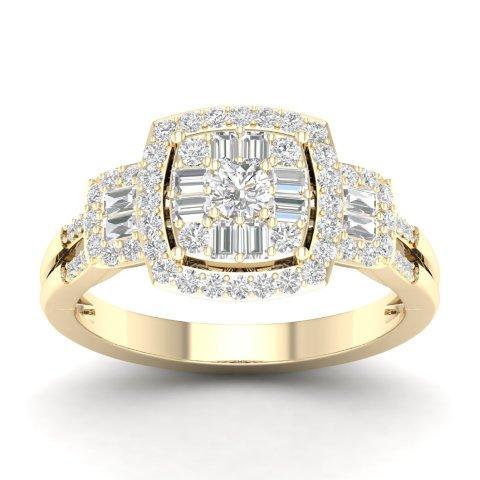 14K Yellow 0.50Ct D-Ladies Rings