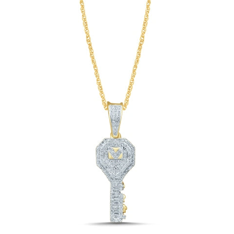 10K Yellow 0.32-0.33Ct D-Key Charm (Chains Sold Separately)