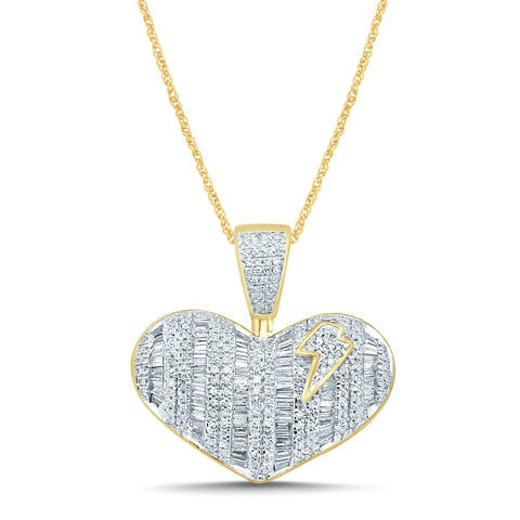 10K Yellowspl Price 1.13-1.17Ct D- Charm Heart (Chains Sold Separately)