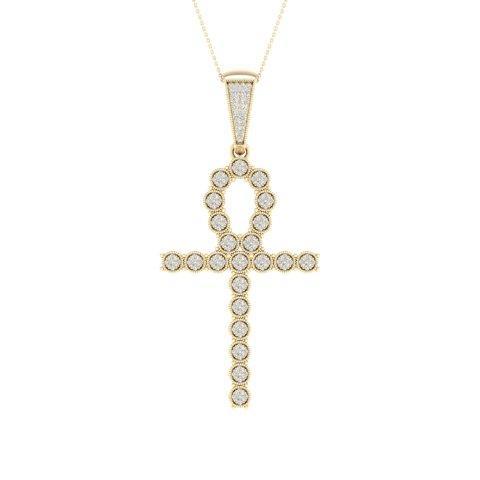 10K Yellow 0.36Ct D-Ankh