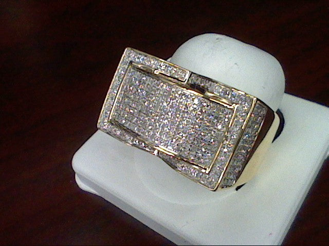 10K Yellow 0.79-0.85Ct D-Mens Micropave Ring